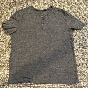 Banana Republic Charcoal Short Sleeve Henley